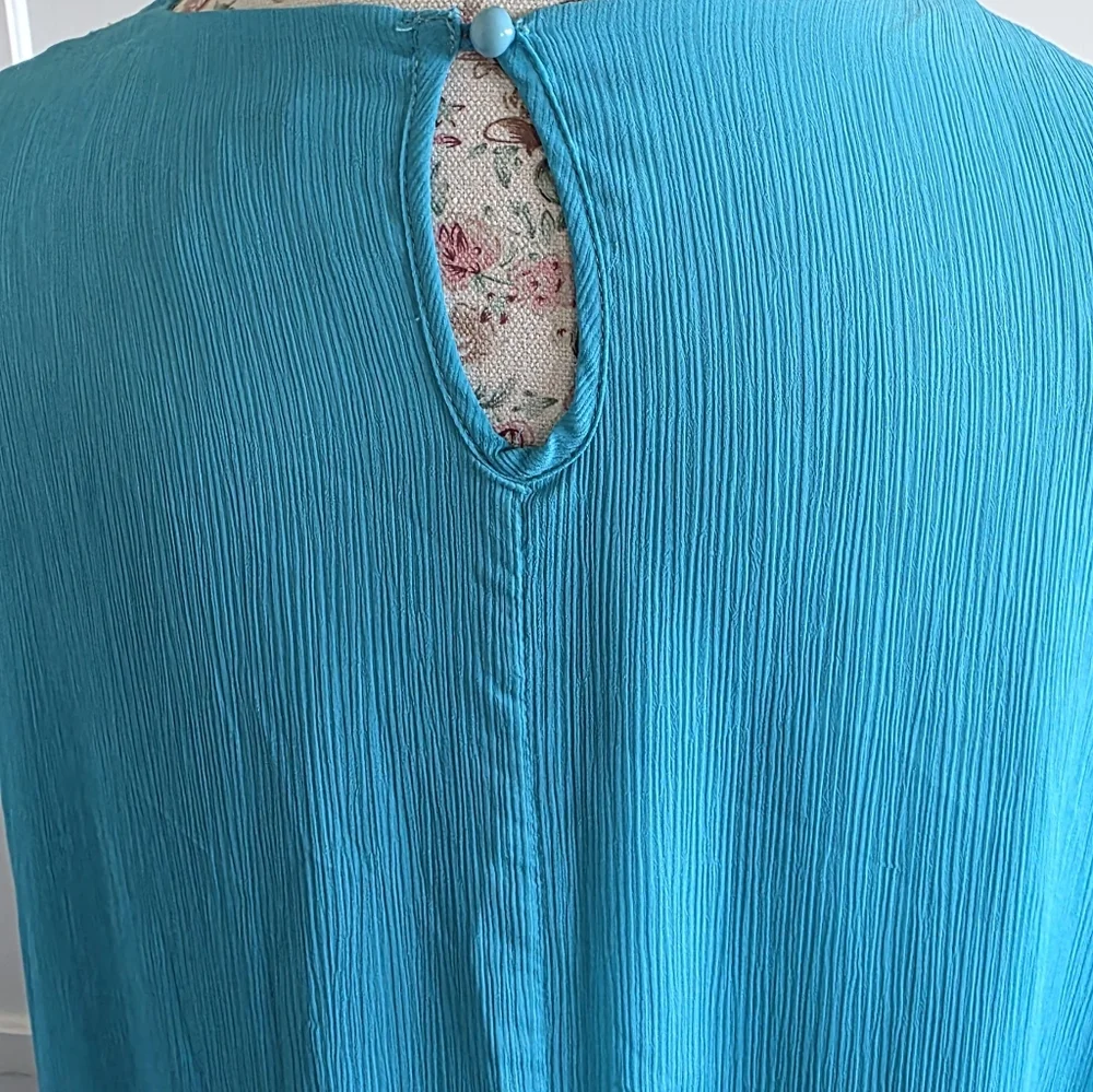 Elegant Turquoise Embellished Dress Size 16W - Picture 6 of 9